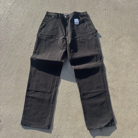 Carhartt Pants Men's 40x34 Black B01 NWT Double Knee Front Utility Duck Work USA